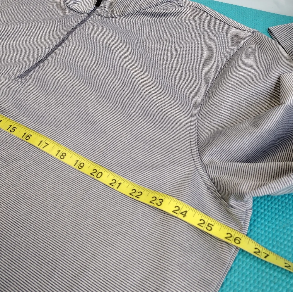 Hickey Freeman Comfort Stretch Quarter Zip Pullover Striped Sweater XXL